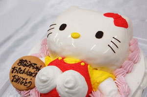 キティちゃんの超立体ケーキの記事へ ハローキティの超立体ケーキ
