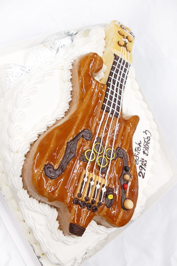 3Dケーキ　ギター