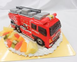 消防車の3Dケーキ