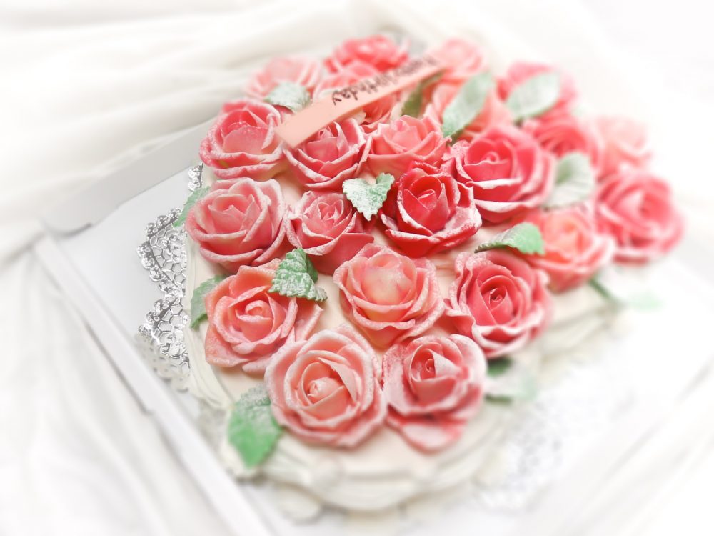 花のケーキ バラ