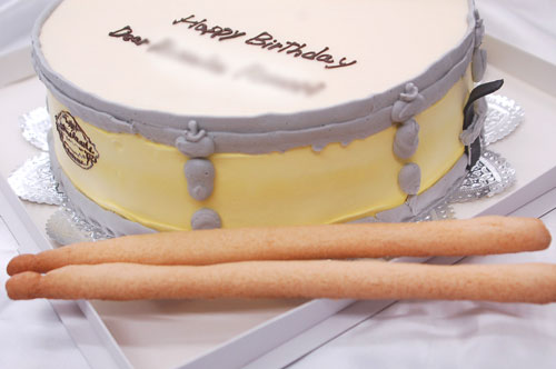 ドラムのケーキ スネアドラムの超立体ケーキ