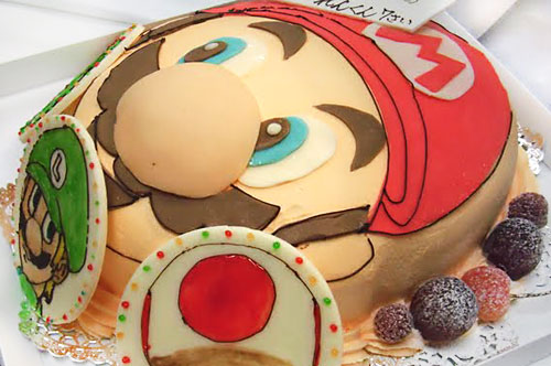 マリオケーキ スーパーマリオの立体キャラクターケーキ