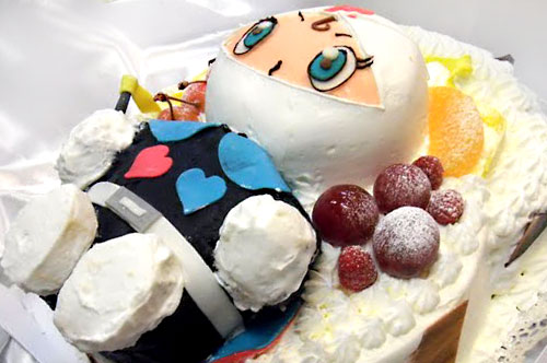 ロールパンナちゃんのキャラクターケーキ