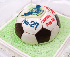 サッカーボールの3Dケーキ