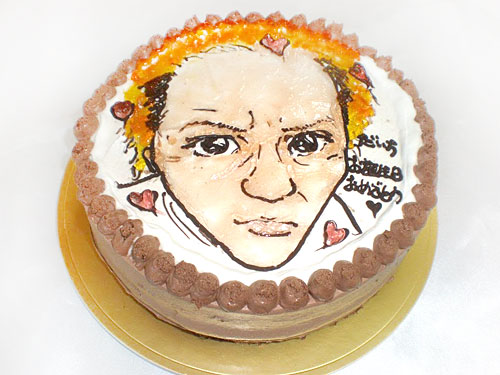 似顔絵ケーキ　誕生日