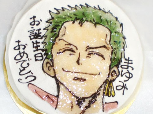 ワンピースのケーキ ゾロ似顔絵ケーキ11 067