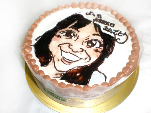 似顔絵　誕生日ケーキ