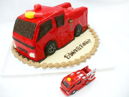 消防車のケーキ 大人気