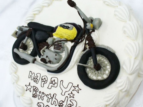 バイクの超立体3Dケーキ