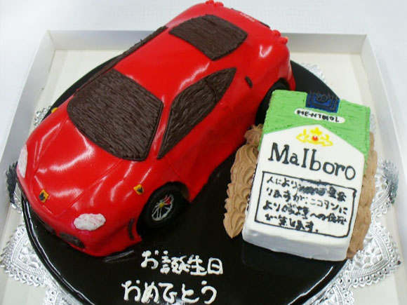フェラーリ　車の3Dケーキ