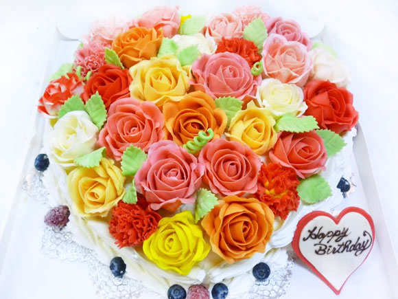 花のケーキ　バラ　3Dケーキ