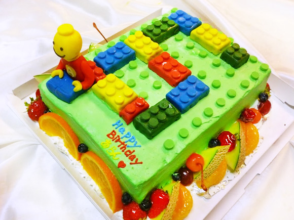 レゴの3dケーキ バースデーケーキ