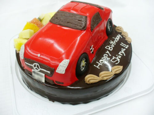 車のケーキ　ベンツ3Dケーキ