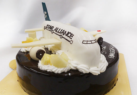 飛行機のケーキ　誕生日ケーキ