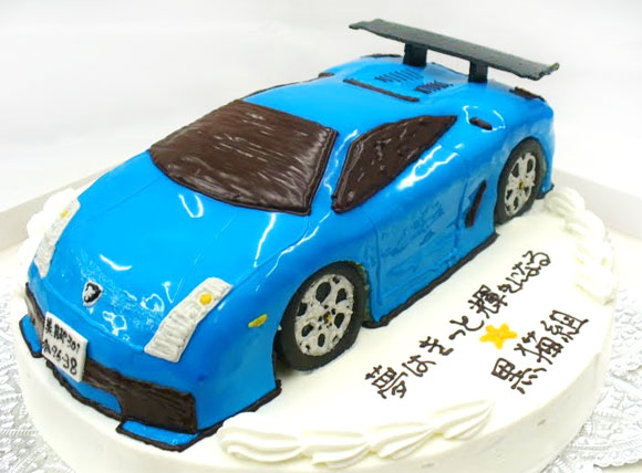 ランボルギーニ　車の3Dケーキ