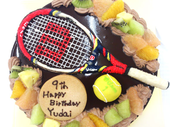 テニスラケット3Dケーキ