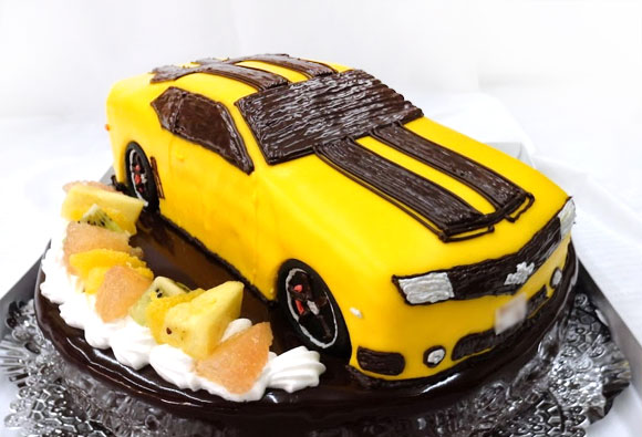 シボレーカマロ車のケーキ