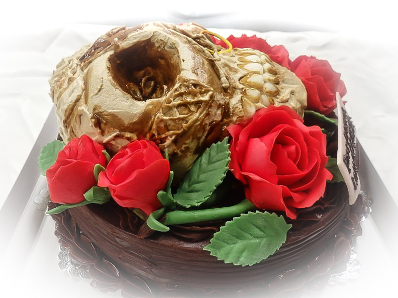 スカル ドクロ とバラの３d超立体ケーキ